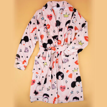 Boys Girls Snuggle Fleece Hooded Dressing Gown Robe Super Soft Children's  Kids | eBay